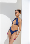 Kennedy Beaded Moderate Bikini Bottom — Beaded Hip Tie Swim Bottom with Moderate Coverage