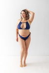 Kennedy Beaded Moderate Bikini Bottom — Beaded Hip Tie Swim Bottom with Moderate Coverage