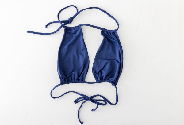 Kennedy Keyhole Halter Top — Beaded Halter Bikini Top with Keyhole Front and Self‑Tie Neck